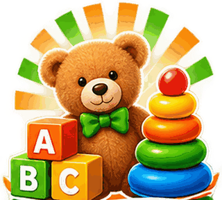 Teddybär, Bauklötze und Stapelturm – Symbolbild für Angebote für Kinder